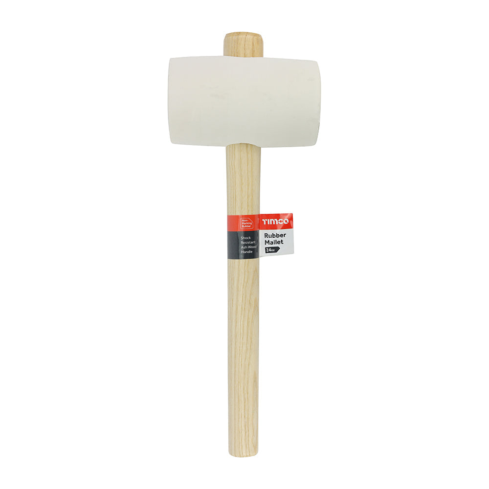 This is an image of Timco - Rubber Mallet - White 24oz (1 Each Unit) 468271