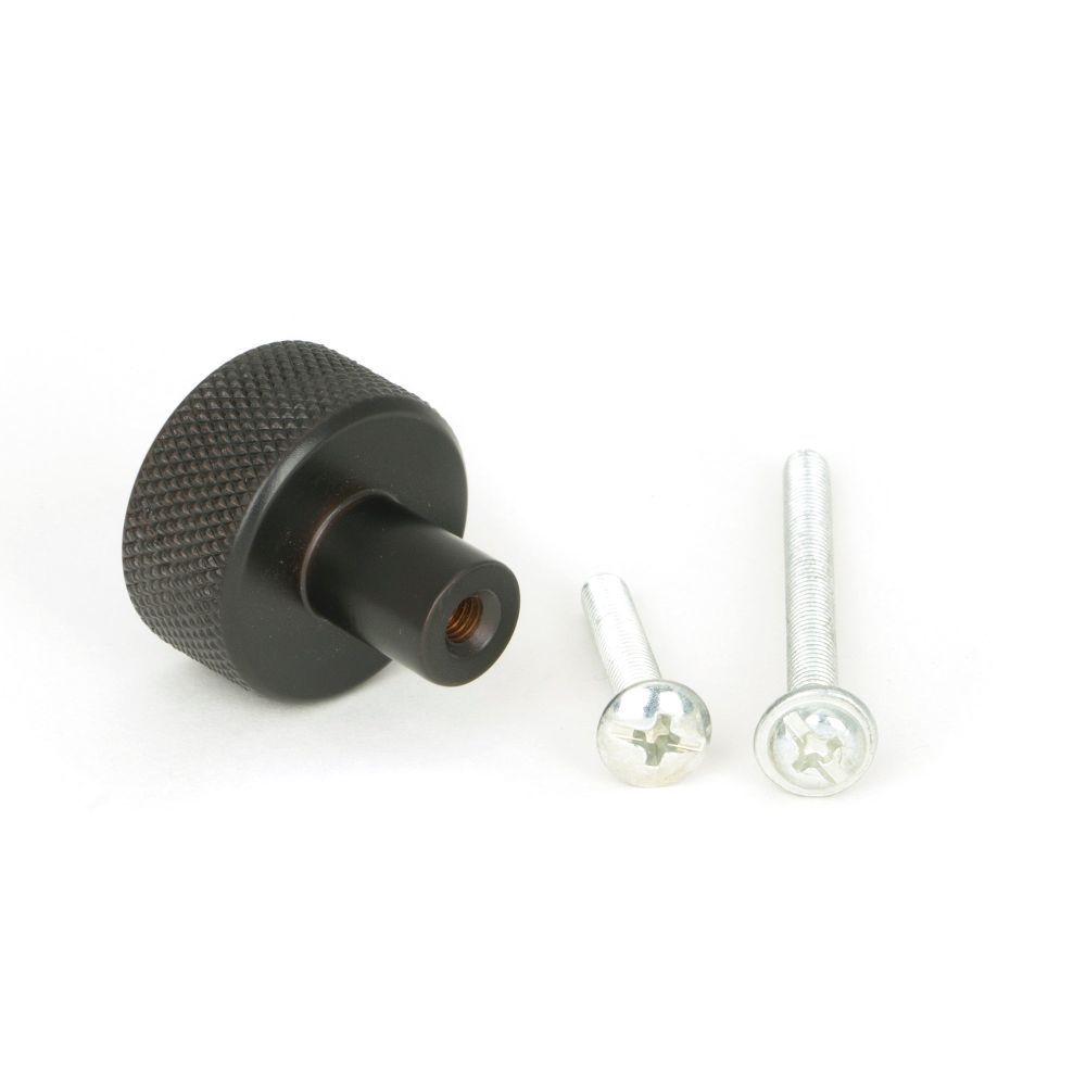 From The Anvil - Aged Bronze Brompton Cabinet Knob - 25mm (No rose) | Sku. 46827 | Trade Door Handles.