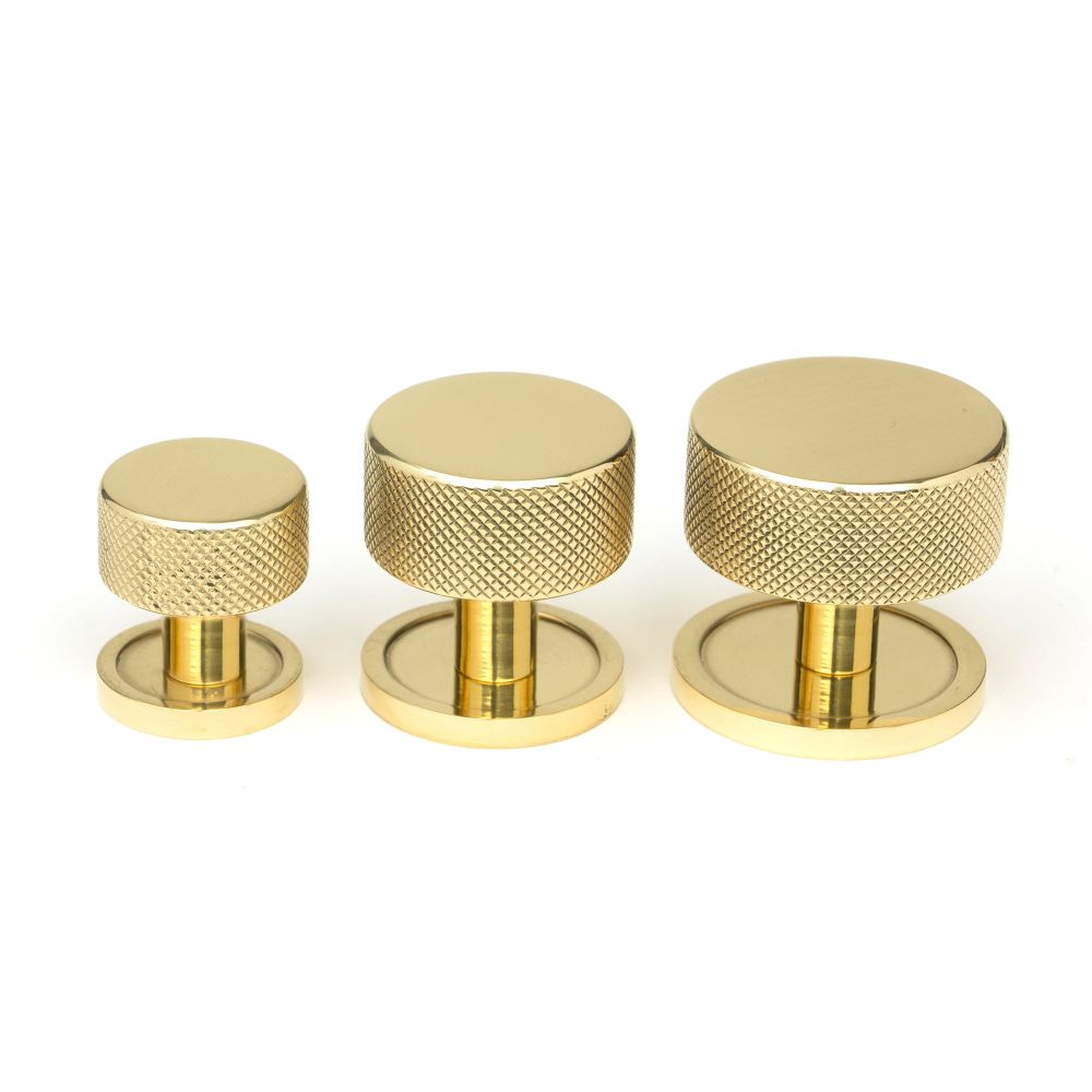 From The Anvil - Polished Brass Brompton Cabinet Knob - 32mm (Plain) | Sku. 46828 | Trade Door Handles.