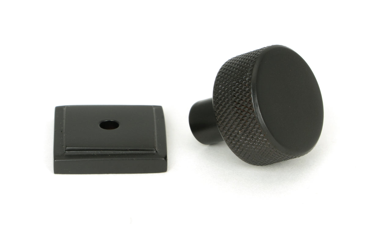 From The Anvil - Aged Bronze Brompton Cabinet Knob - 25mm (Square) | Sku. 46829 | Trade Door Handles.