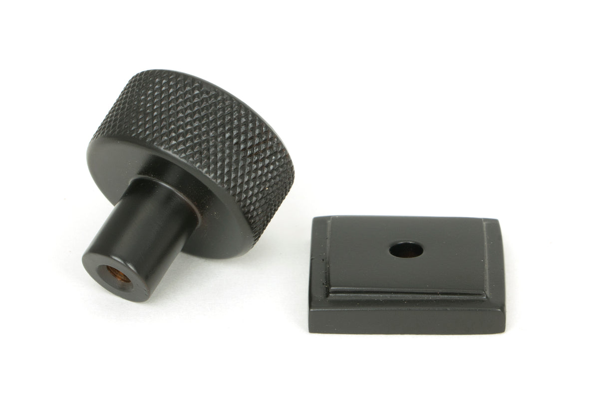 From The Anvil - Aged Bronze Brompton Cabinet Knob - 25mm (Square) | Sku. 46829 | Trade Door Handles.