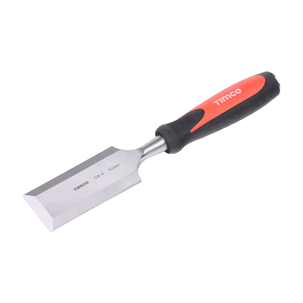 This is an image of Timco - Bevel Edge Wood Chisel 50mm (1 Each Clip) 468304