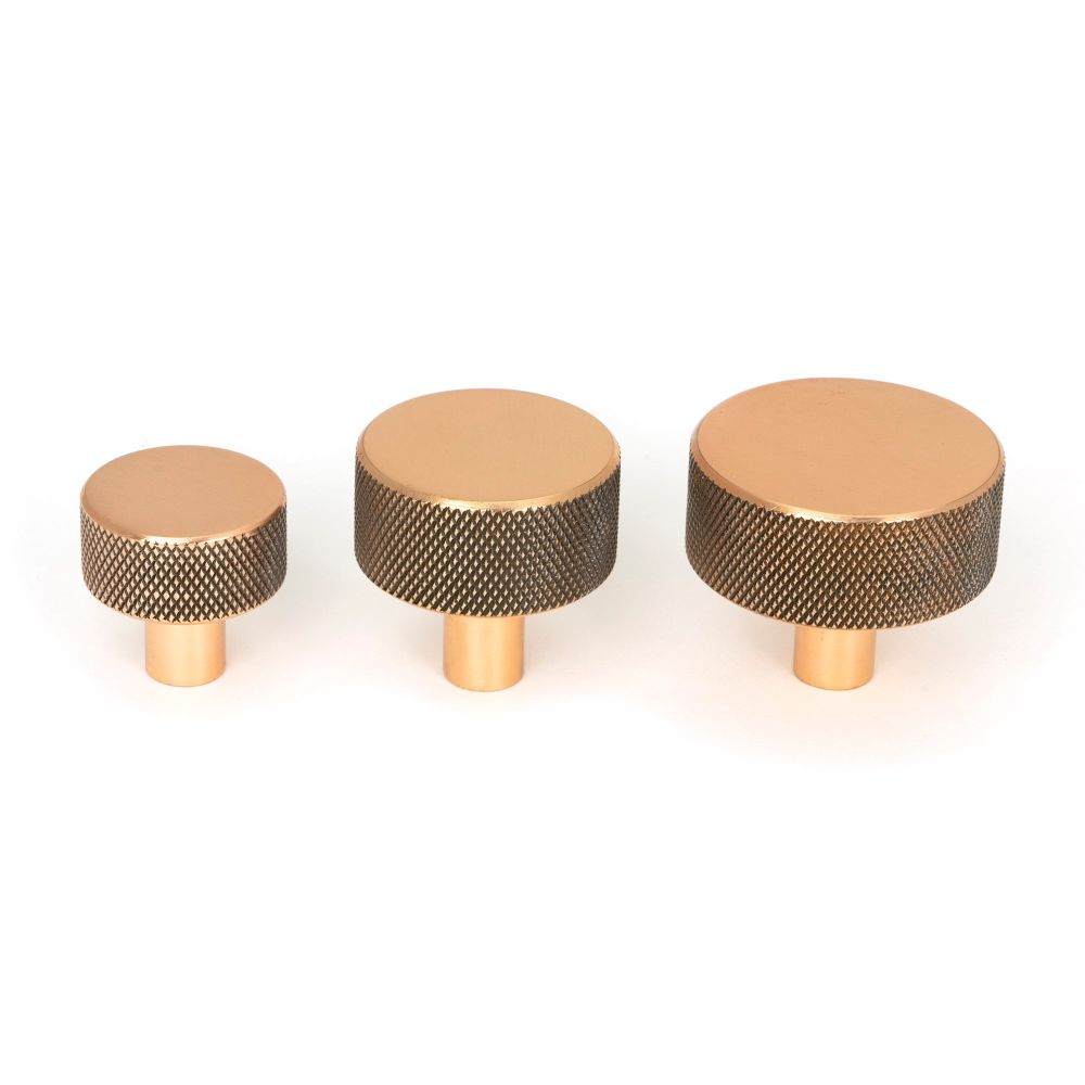 From The Anvil - Polished Bronze Brompton Cabinet Knob - 25mm (No rose) | Sku. 46831 | Trade Door Handles.