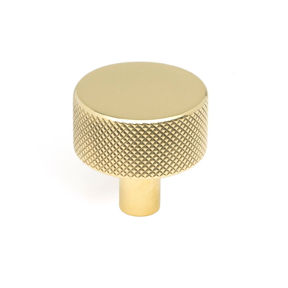 From The Anvil - Polished Brass Brompton Cabinet Knob - 32mm (No rose) | Sku. 46832 | Trade Door Handles.