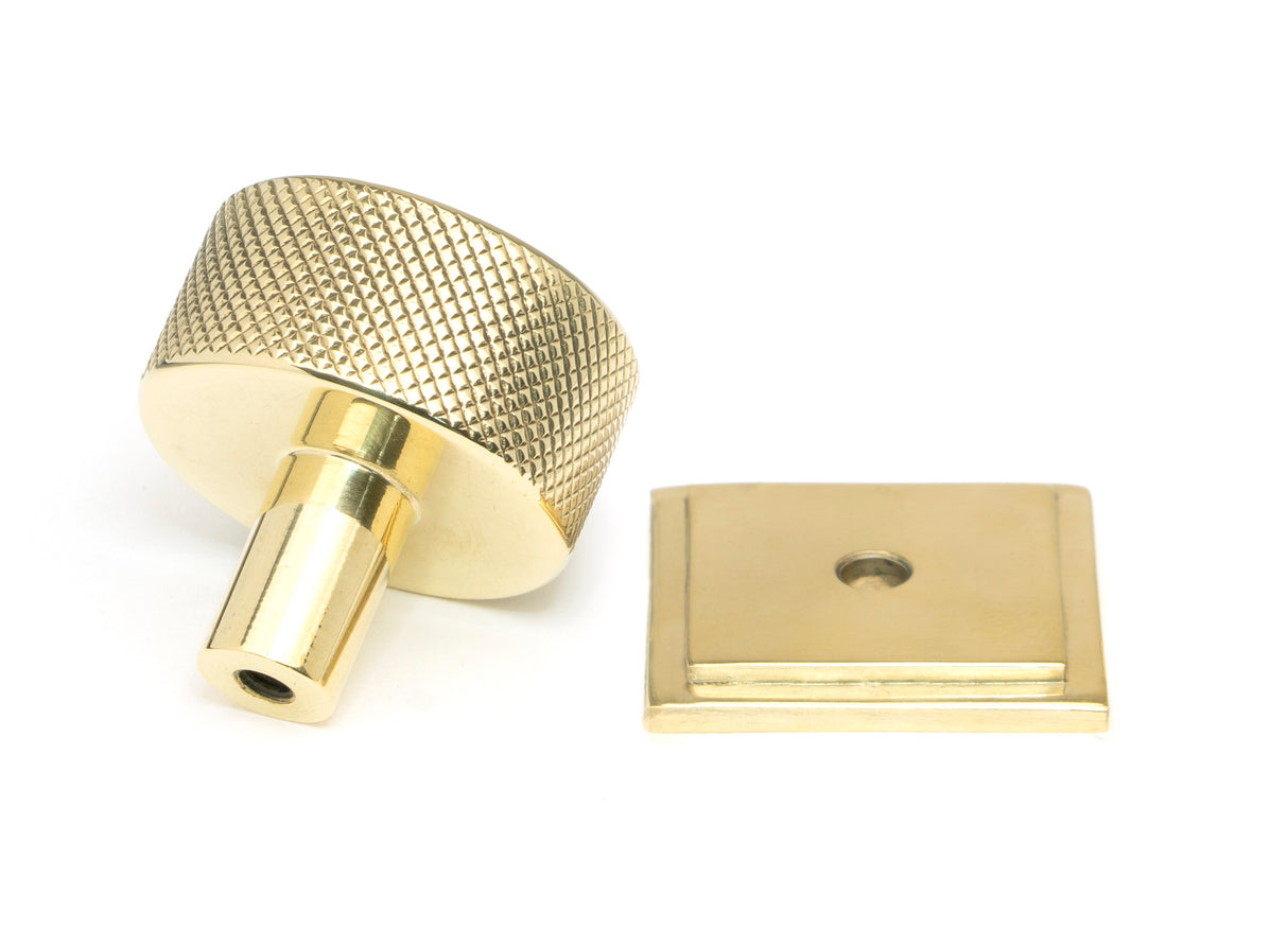 From The Anvil - Polished Brass Brompton Cabinet Knob - 32mm (Square) | Sku. 46836 | Trade Door Handles.