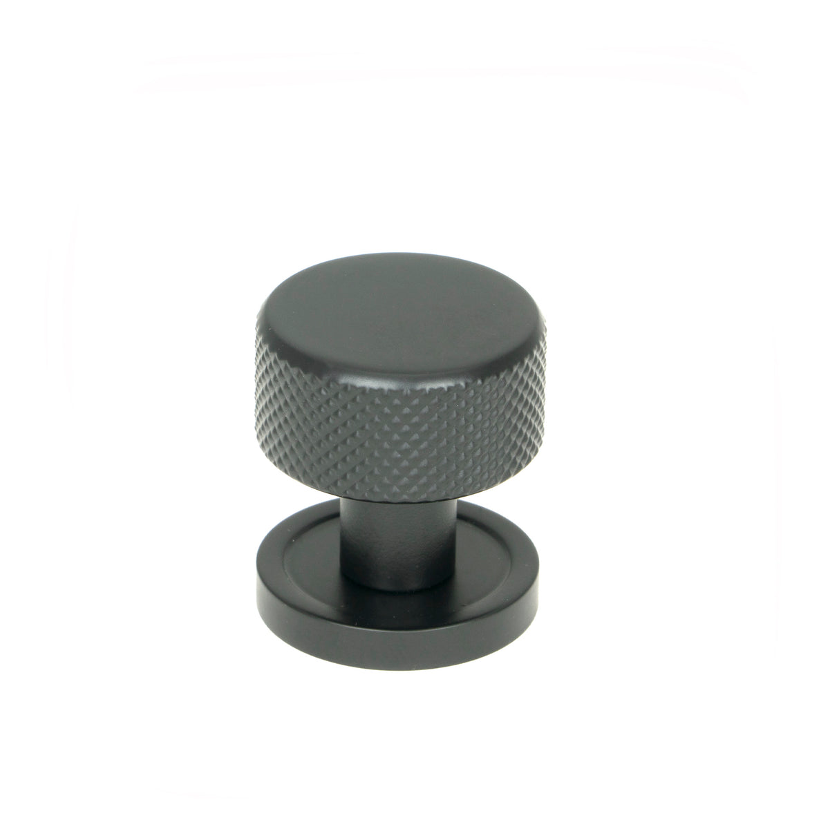 From The Anvil - Matt Black Brompton Cabinet Knob - 25mm (Plain) | Sku. 46838 | Trade Door Handles.