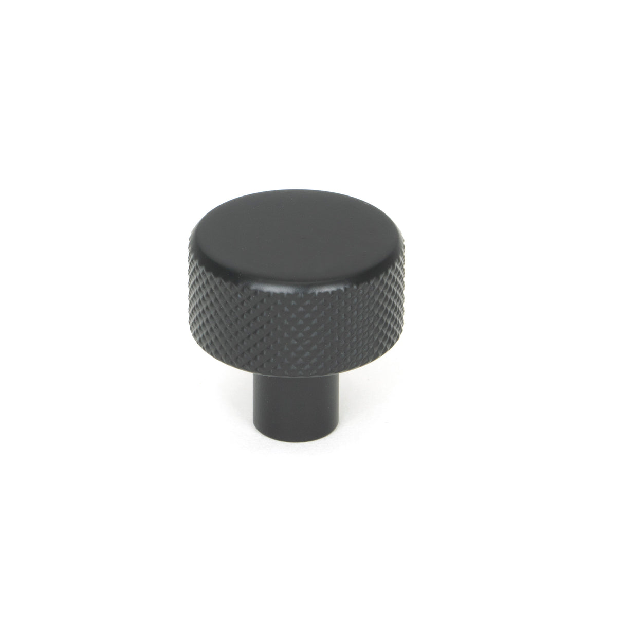 From The Anvil - Matt Black Brompton Cabinet Knob - 25mm (No rose) | Sku. 46839 | Trade Door Handles.