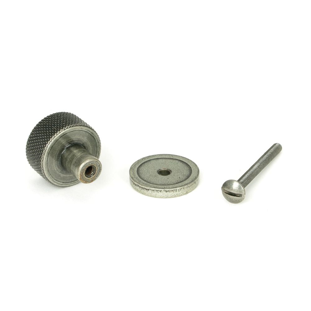 From The Anvil - Pewter Brompton Cabinet Knob - 25mm (Plain) | Sku. 46842 | Trade Door Handles.