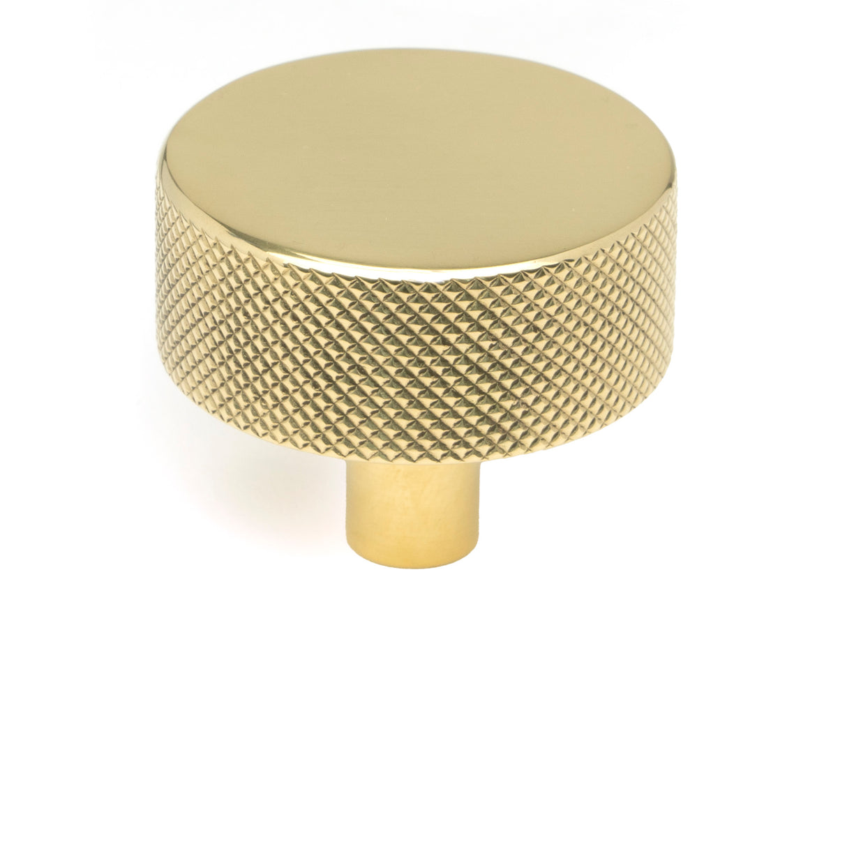 From The Anvil - Polished Brass Brompton Cabinet Knob - 38mm (No rose) | Sku. 46844 | Trade Door Handles.