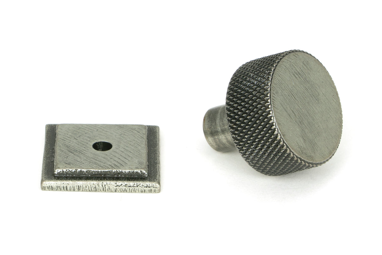 From The Anvil - Pewter Brompton Cabinet Knob - 25mm (Square) | Sku. 46845 | Trade Door Handles.