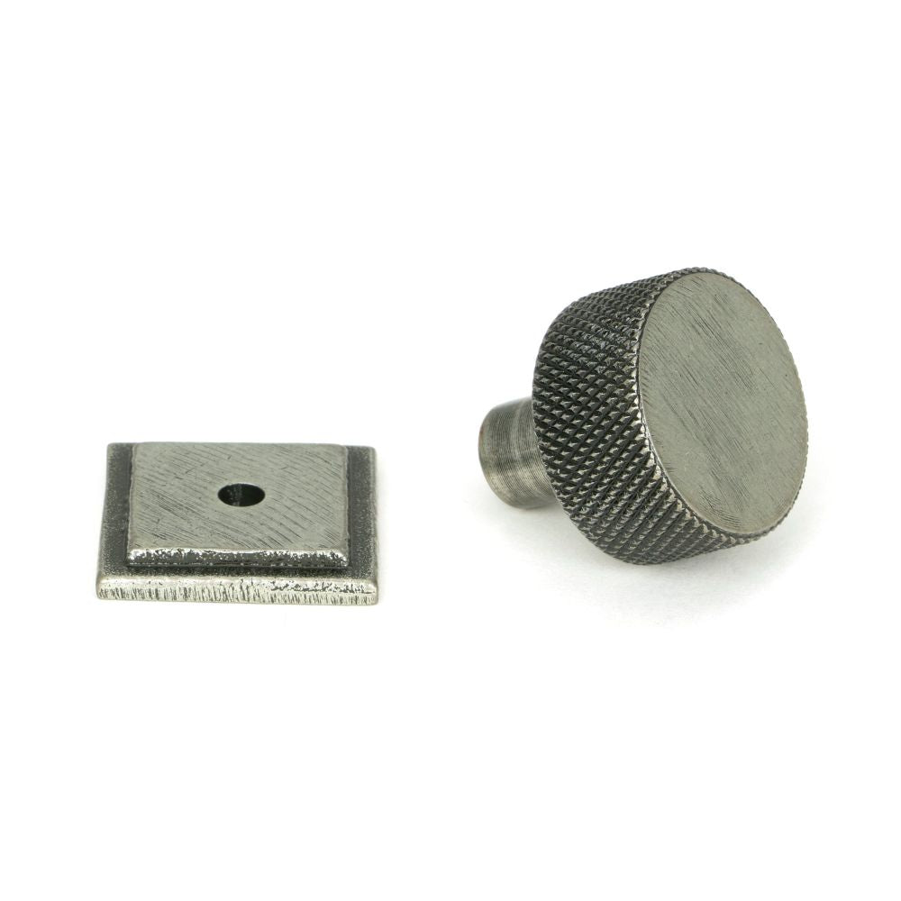 From The Anvil - Pewter Brompton Cabinet Knob - 25mm (Square) | Sku. 46845 | Trade Door Handles.