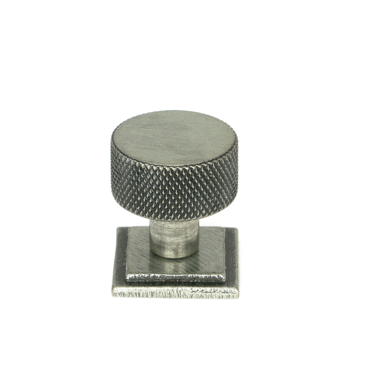 From The Anvil - Pewter Brompton Cabinet Knob - 25mm (Square) | Sku. 46845 | Trade Door Handles.