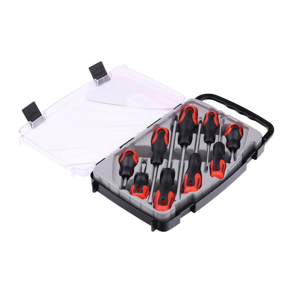 This is an image of Timco - Tradesman's Screwdriver Set 9pcs (9 Pieces Case) 468468