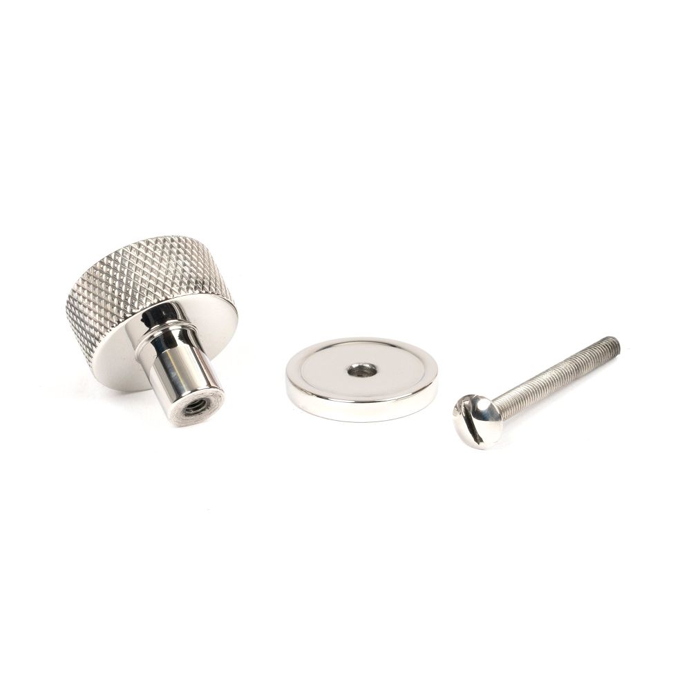 From The Anvil - Polished SS (304) Brompton Cabinet Knob - 25mm (Plain) | Sku. 46846 | Trade Door Handles.