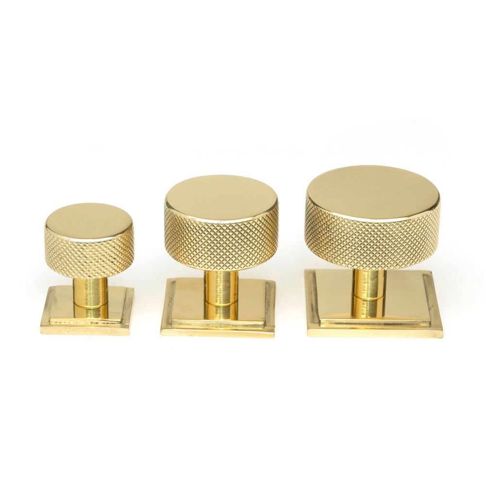 From The Anvil - Polished Brass Brompton Cabinet Knob - 38mm (Square) | Sku. 46848 | Trade Door Handles.
