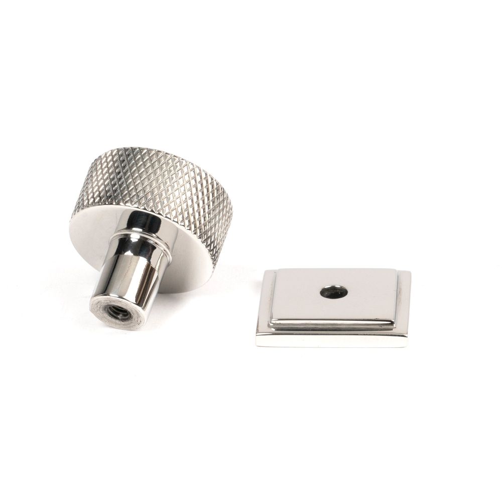 From The Anvil - Polished SS (304) Brompton Cabinet Knob - 25mm (Square) | Sku. 46849 | Trade Door Handles.