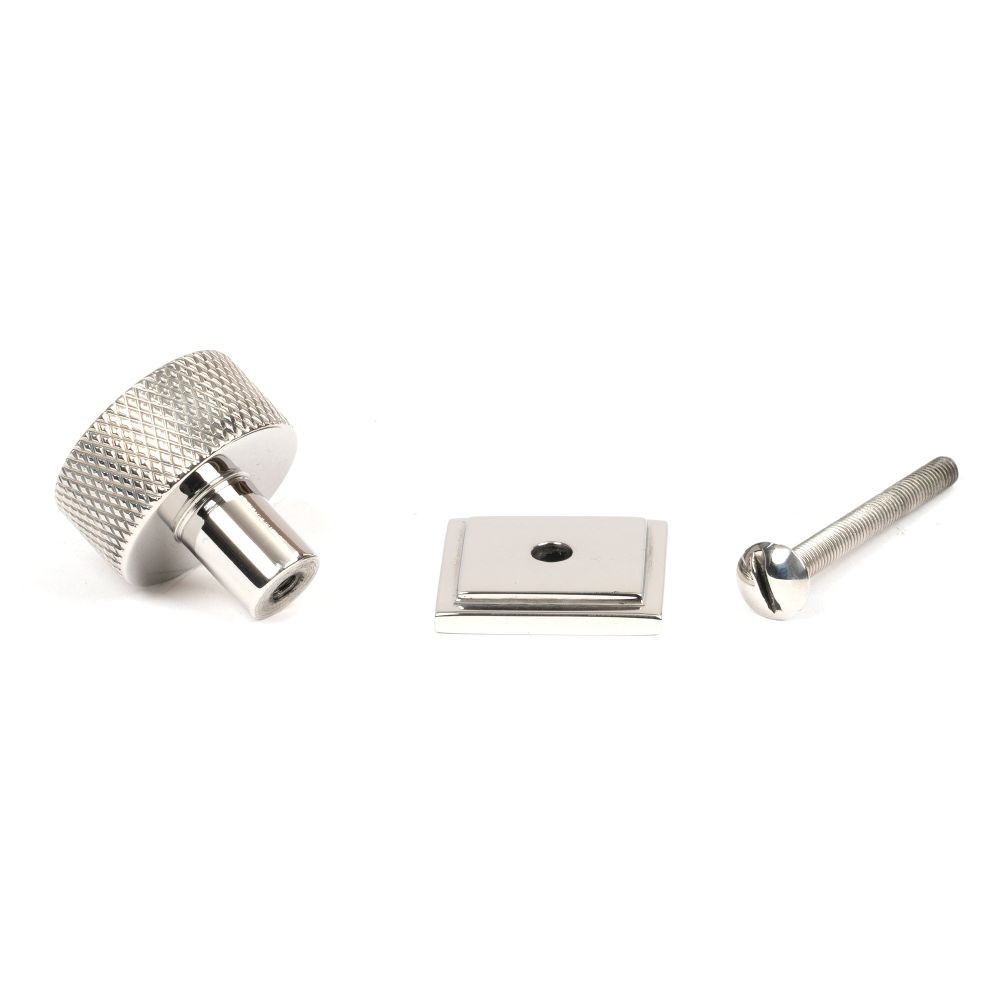 From The Anvil - Polished SS (304) Brompton Cabinet Knob - 25mm (Square) | Sku. 46849 | Trade Door Handles.