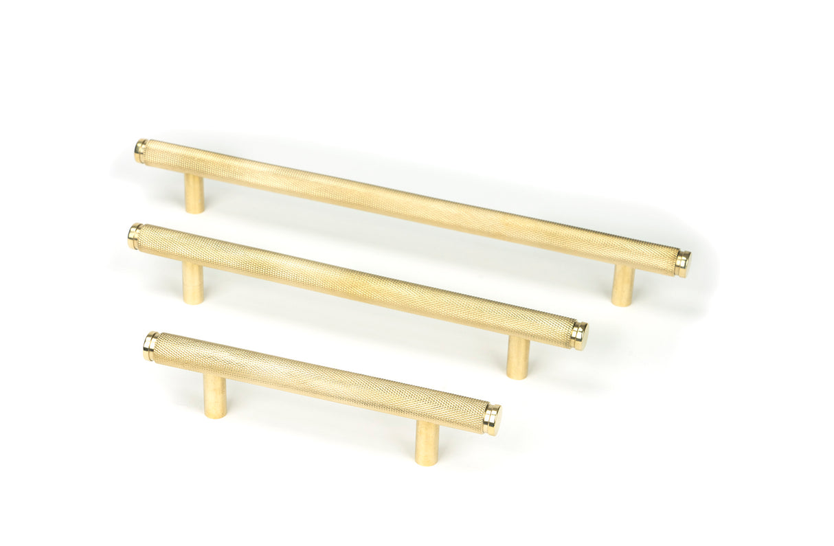 From The Anvil - Polished Brass Full Brompton Pull Handle - Small | Sku. 46852 | Trade Door Handles.