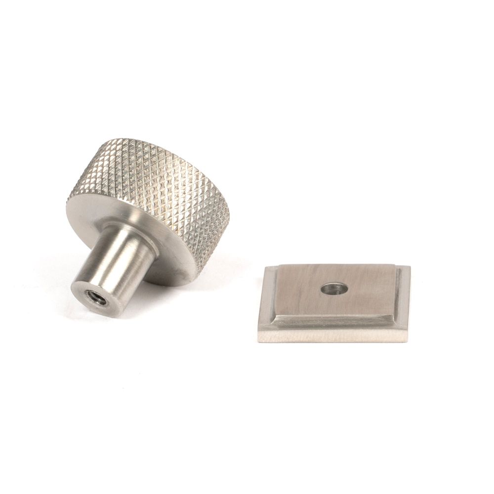 From The Anvil - Satin SS (304) Brompton Cabinet Knob - 25mm (Square) | Sku. 46853 | Trade Door Handles.