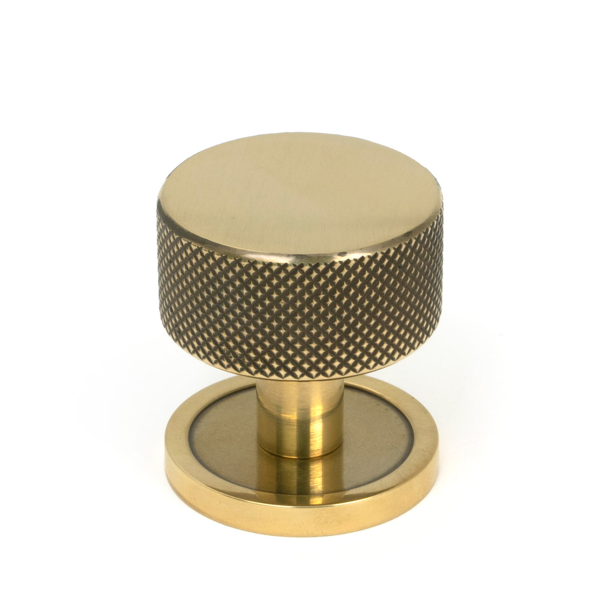 From The Anvil - Aged Brass Brompton Cabinet Knob - 32mm (Plain) | Sku. 46854 | Trade Door Handles.