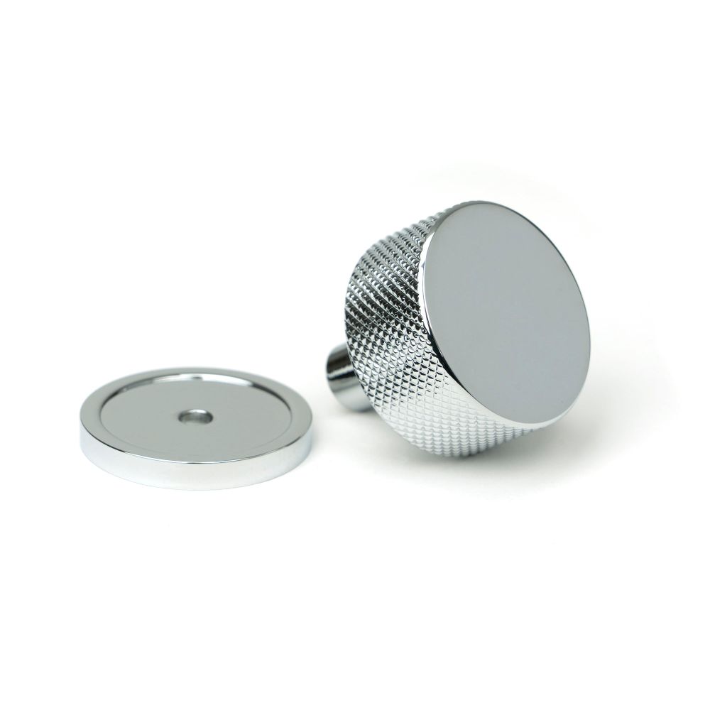 From The Anvil - Polished Chrome Brompton Cabinet Knob - 32mm (Plain) | Sku. 46858 | Trade Door Handles.