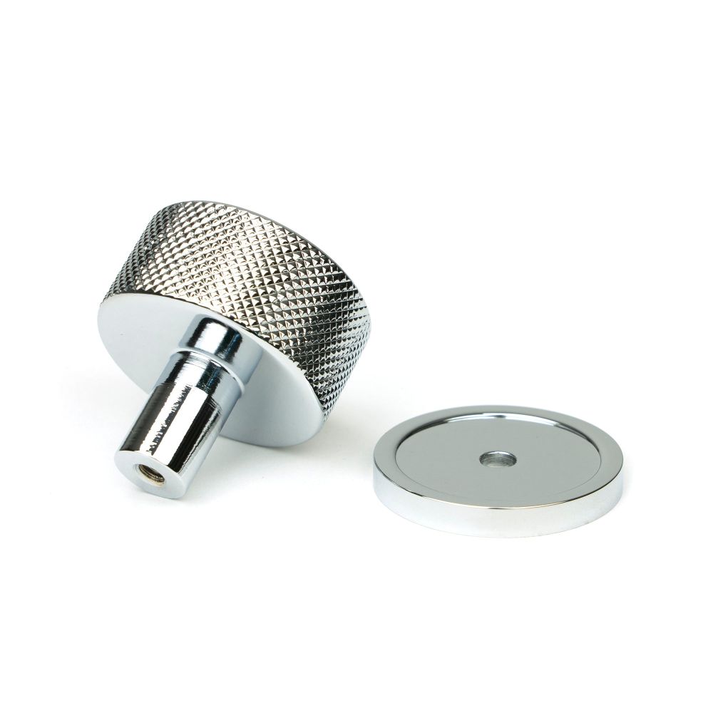 From The Anvil - Polished Chrome Brompton Cabinet Knob - 32mm (Plain) | Sku. 46858 | Trade Door Handles.