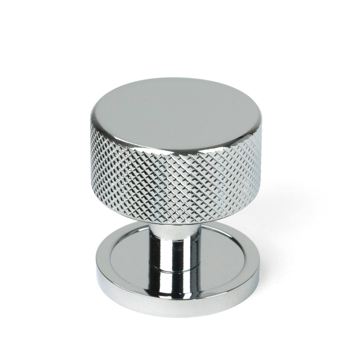 From The Anvil - Polished Chrome Brompton Cabinet Knob - 32mm (Plain) | Sku. 46858 | Trade Door Handles.