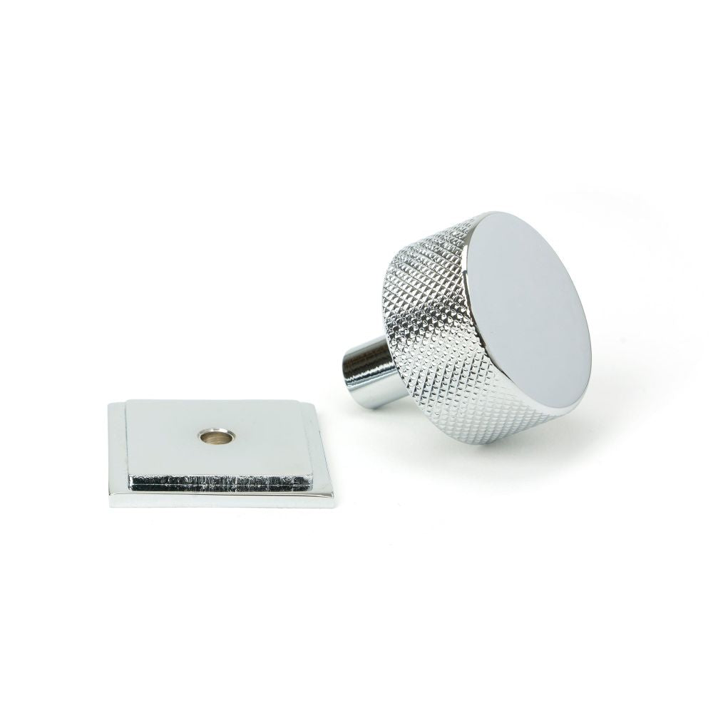 From The Anvil - Polished Chrome Brompton Cabinet Knob - 32mm (Square) | Sku. 46861 | Trade Door Handles.