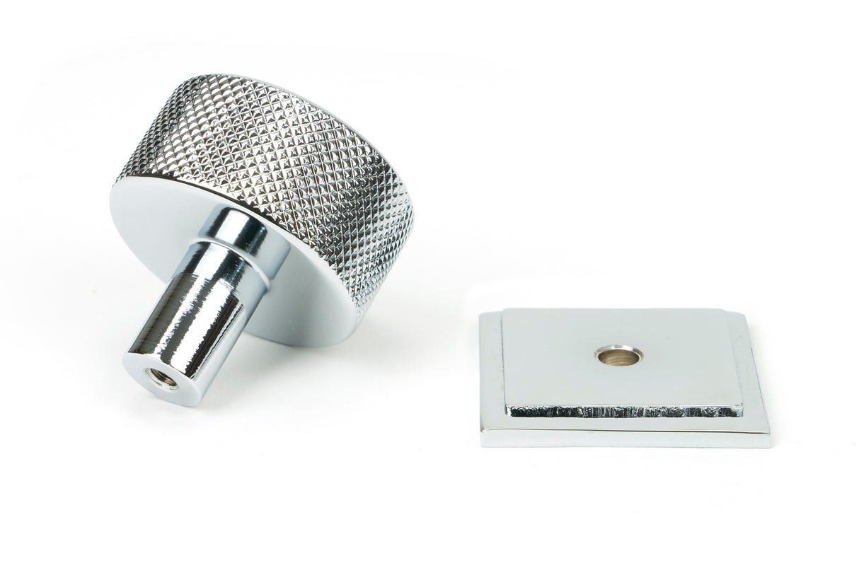 From The Anvil - Polished Chrome Brompton Cabinet Knob - 32mm (Square) | Sku. 46861 | Trade Door Handles.