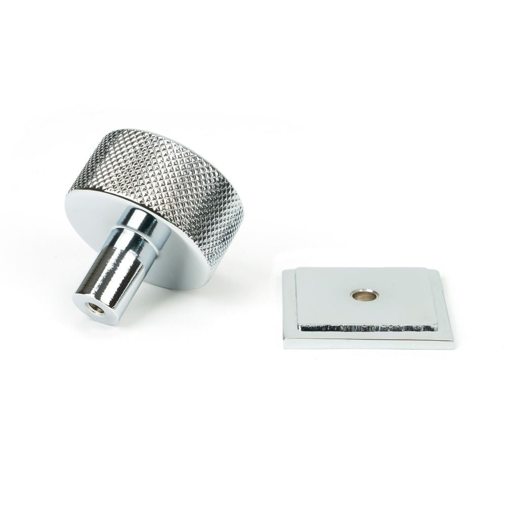From The Anvil - Polished Chrome Brompton Cabinet Knob - 32mm (Square) | Sku. 46861 | Trade Door Handles.