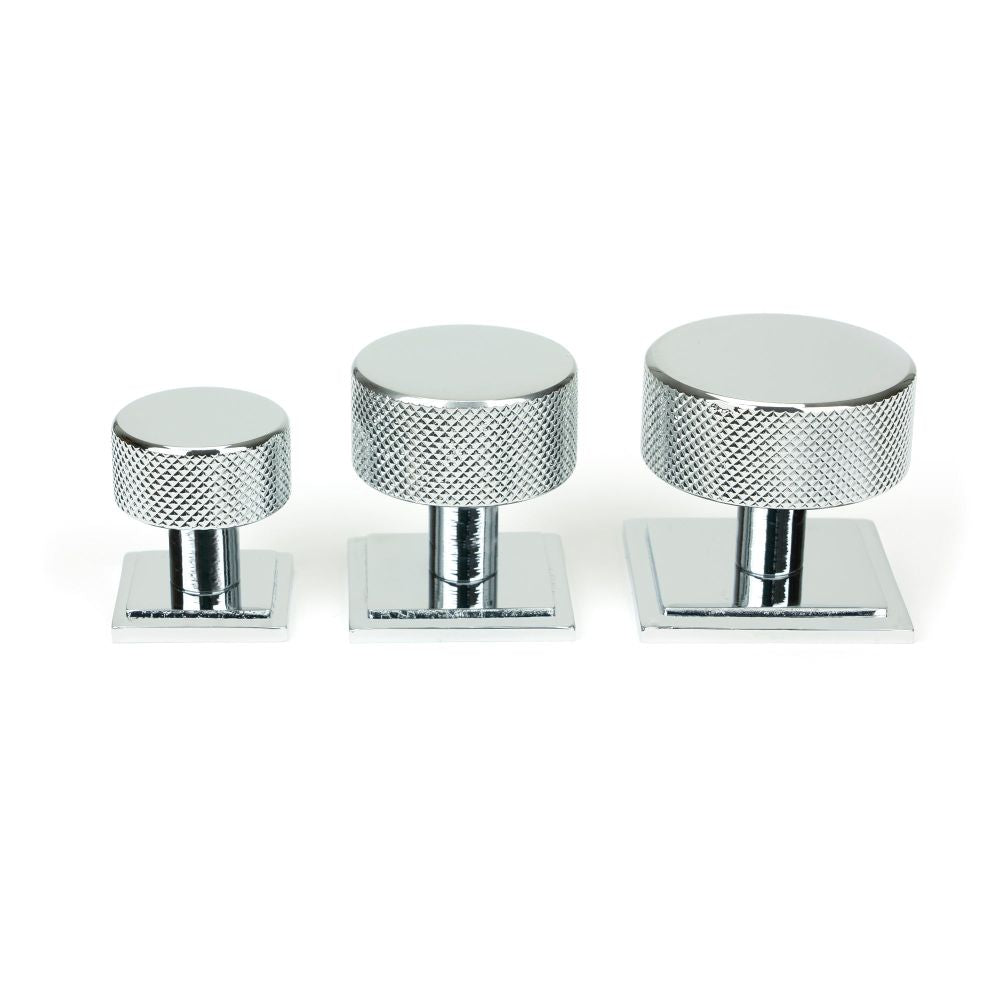 From The Anvil - Polished Chrome Brompton Cabinet Knob - 32mm (Square) | Sku. 46861 | Trade Door Handles.