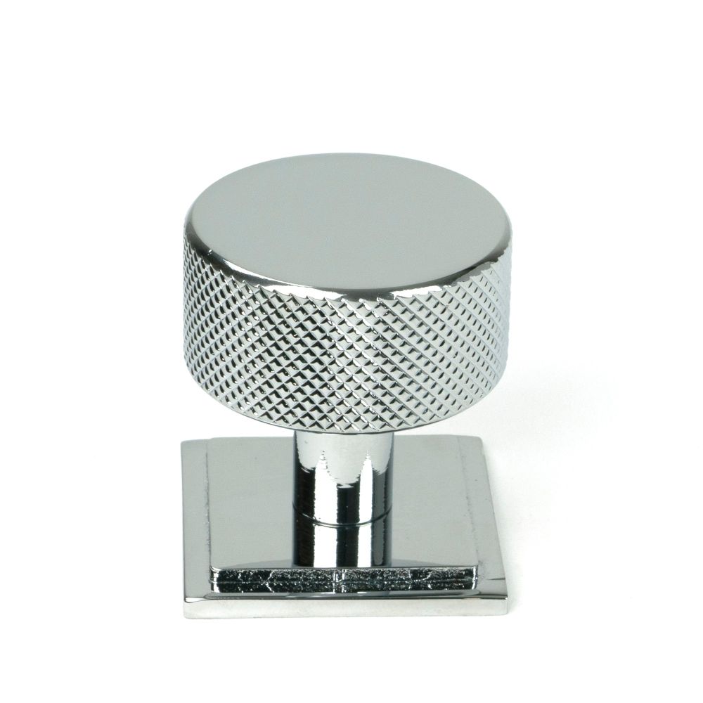 From The Anvil - Polished Chrome Brompton Cabinet Knob - 32mm (Square) | Sku. 46861 | Trade Door Handles.