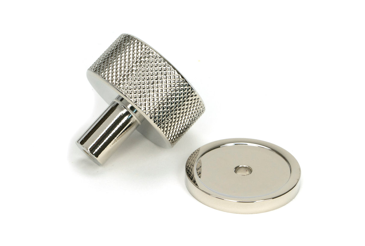 From The Anvil - Polished Nickel Brompton Cabinet Knob - 32mm (Plain) | Sku. 46862 | Trade Door Handles.