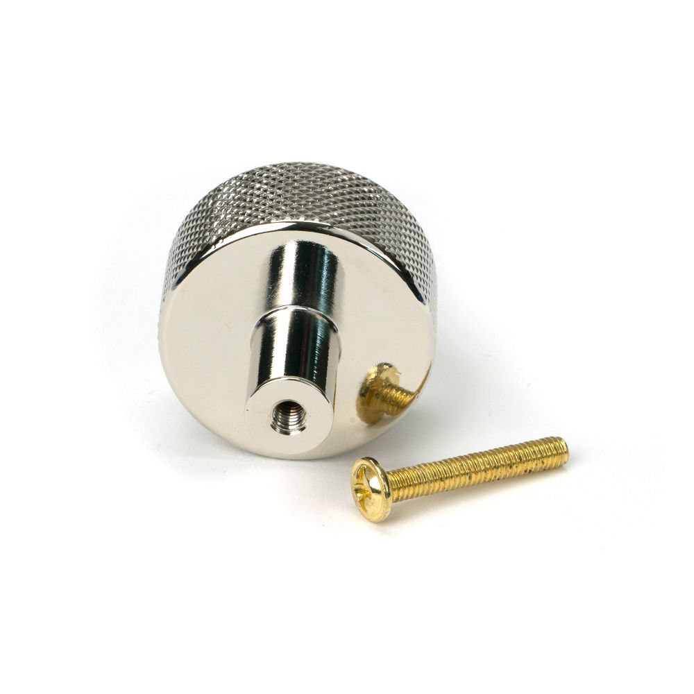 From The Anvil - Polished Nickel Brompton Cabinet Knob - 32mm (No rose) | Sku. 46863 | Trade Door Handles.