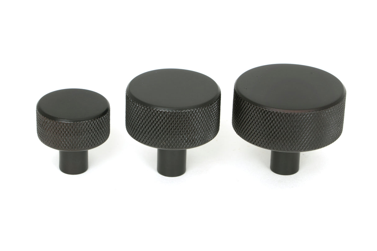 From The Anvil - Aged Bronze Brompton Cabinet Knob - 32mm (No rose) | Sku. 46867 | Trade Door Handles.