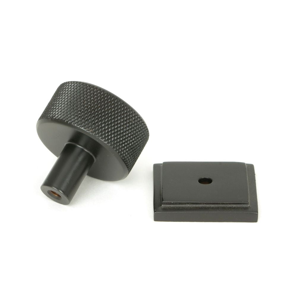 From The Anvil - Aged Bronze Brompton Cabinet Knob - 32mm (Square) | Sku. 46869 | Trade Door Handles.