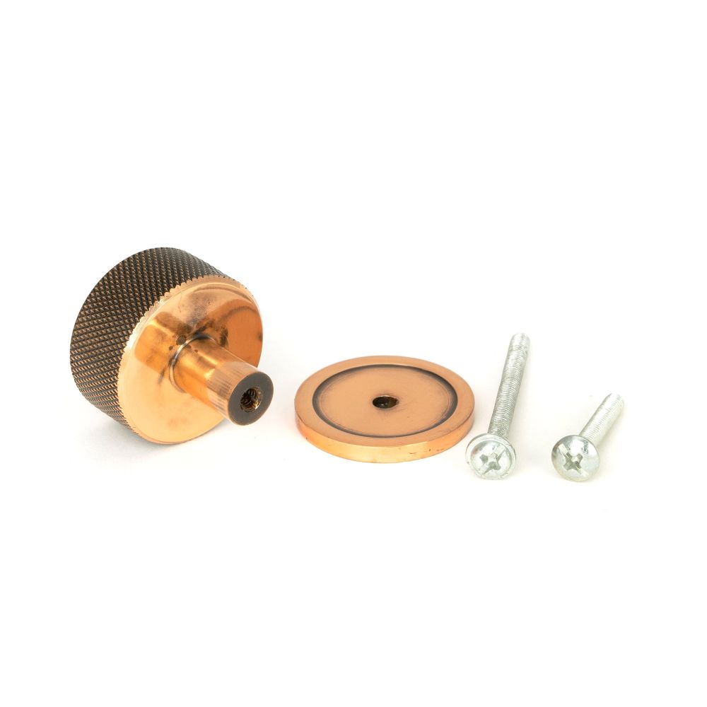 From The Anvil - Polished Bronze Brompton Cabinet Knob - 32mm (Plain) | Sku. 46870 | Trade Door Handles.