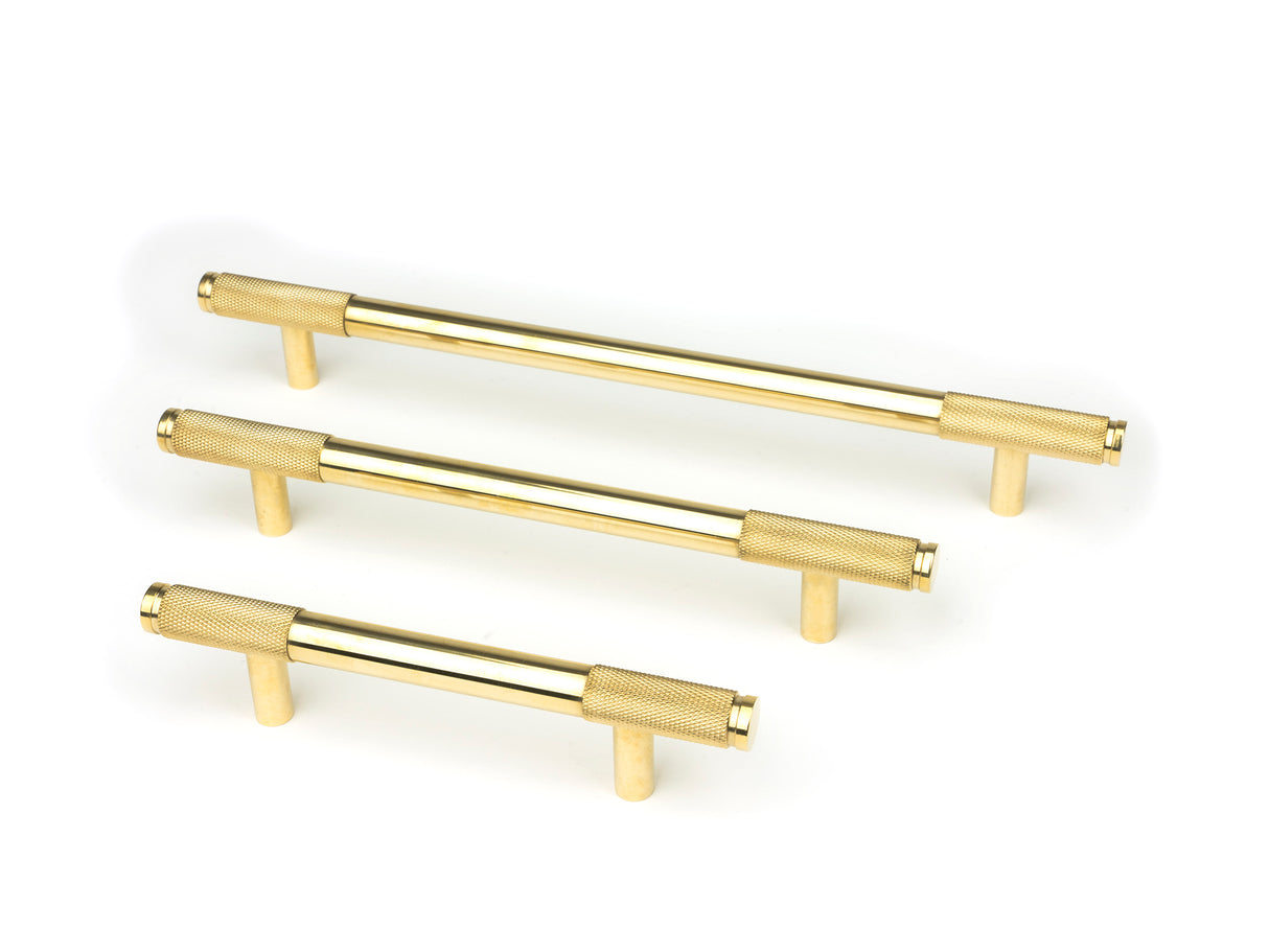 From The Anvil - Polished Brass Half Brompton Pull Handle - Large | Sku. 46872 | Trade Door Handles.