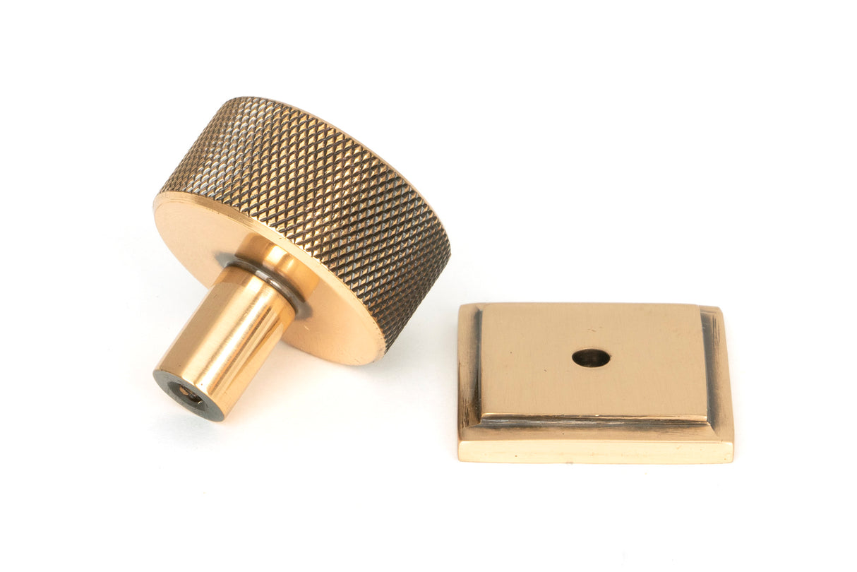 From The Anvil - Polished Bronze Brompton Cabinet Knob - 32mm (Square) | Sku. 46873 | Trade Door Handles.