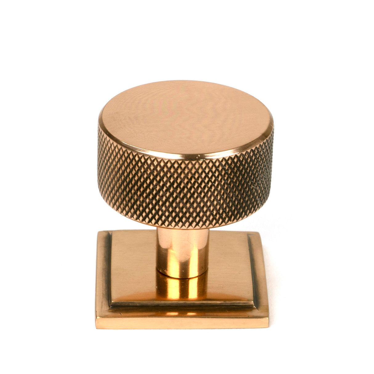 From The Anvil - Polished Bronze Brompton Cabinet Knob - 32mm (Square) | Sku. 46873 | Trade Door Handles.