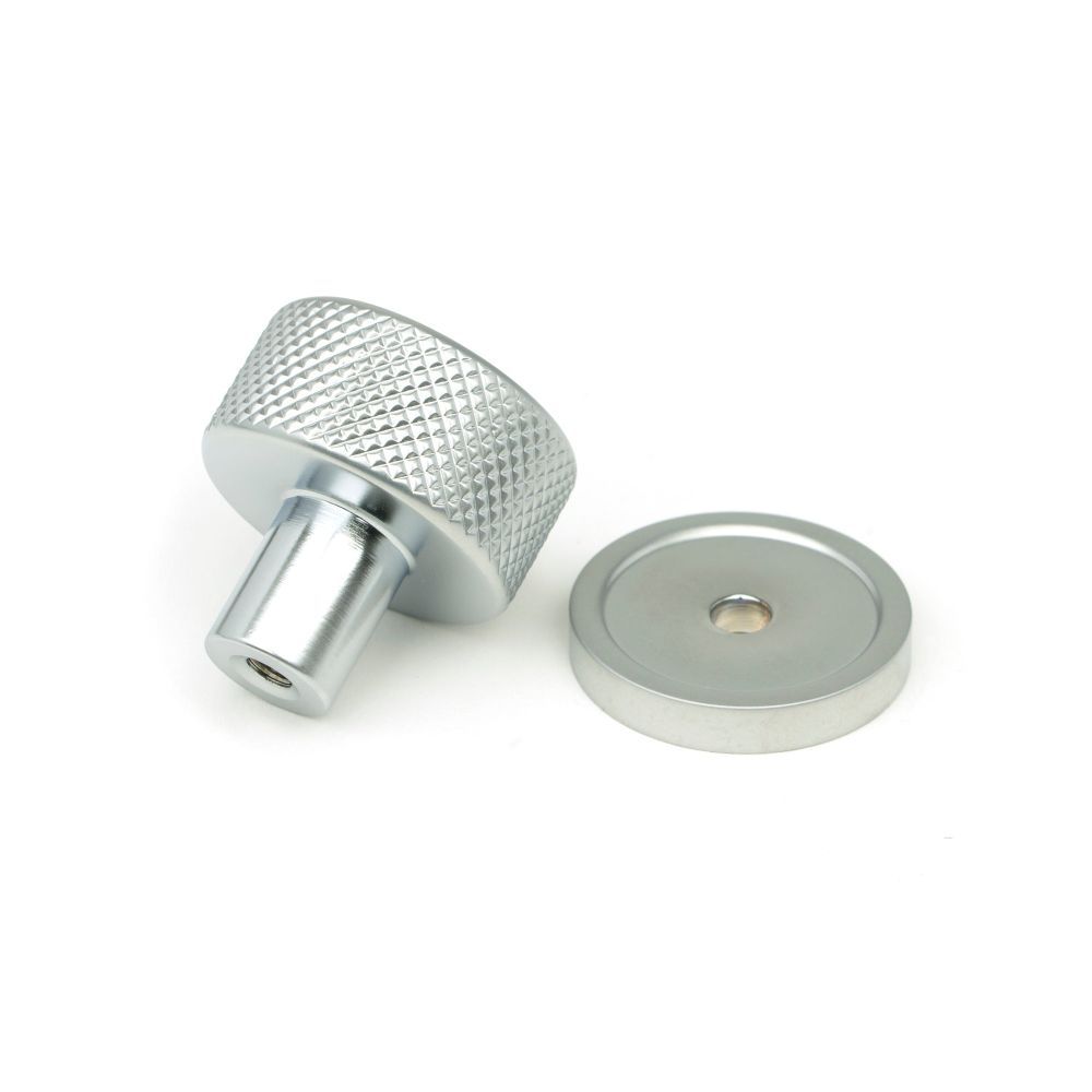 From The Anvil - Satin Chrome Brompton Cabinet Knob - 25mm (Plain) | Sku. 46876 | Trade Door Handles.