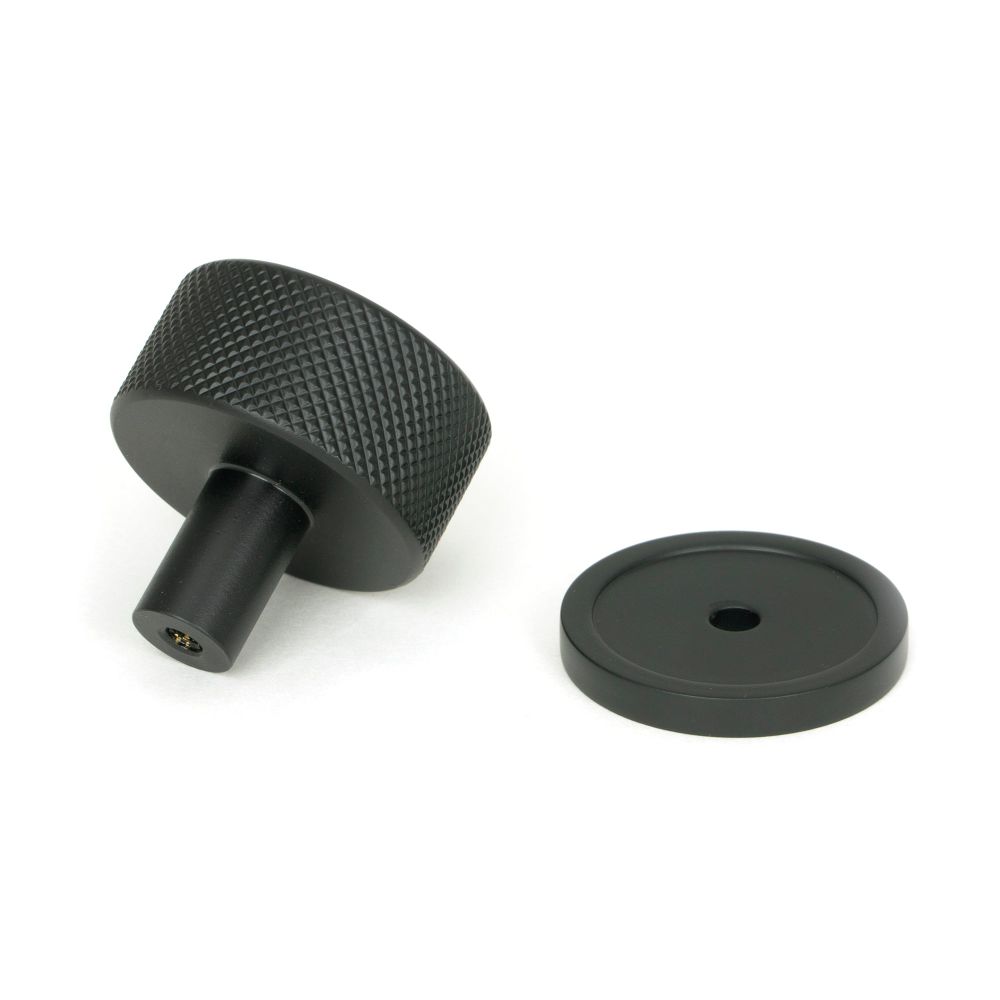 From The Anvil - Matt Black Brompton Cabinet Knob - 32mm (Plain) | Sku. 46878 | Trade Door Handles.