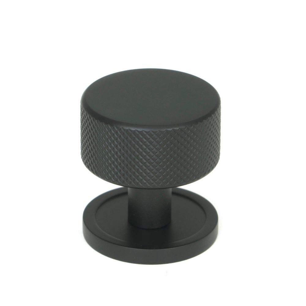 From The Anvil - Matt Black Brompton Cabinet Knob - 32mm (Plain) | Sku. 46878 | Trade Door Handles.