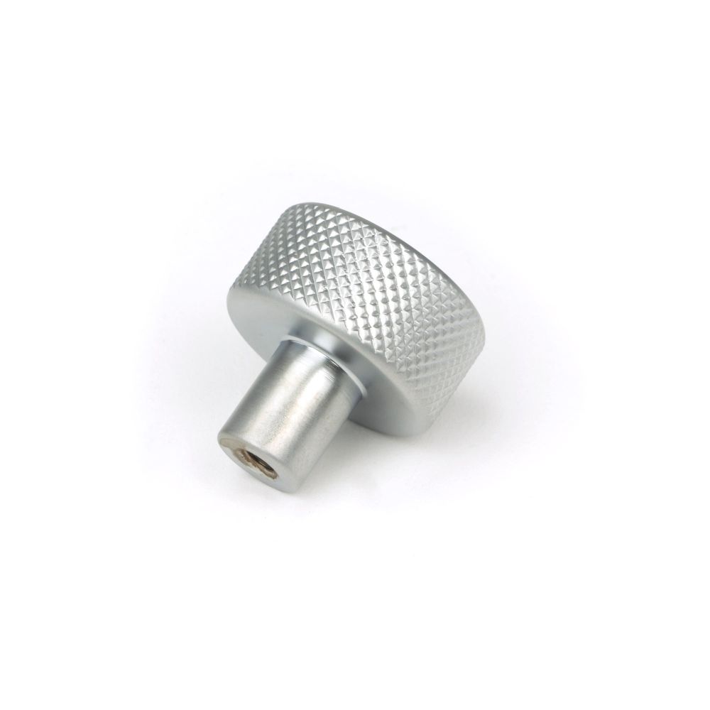 From The Anvil - Satin Chrome Brompton Cabinet Knob - 25mm (No rose) | Sku. 46880 | Trade Door Handles.