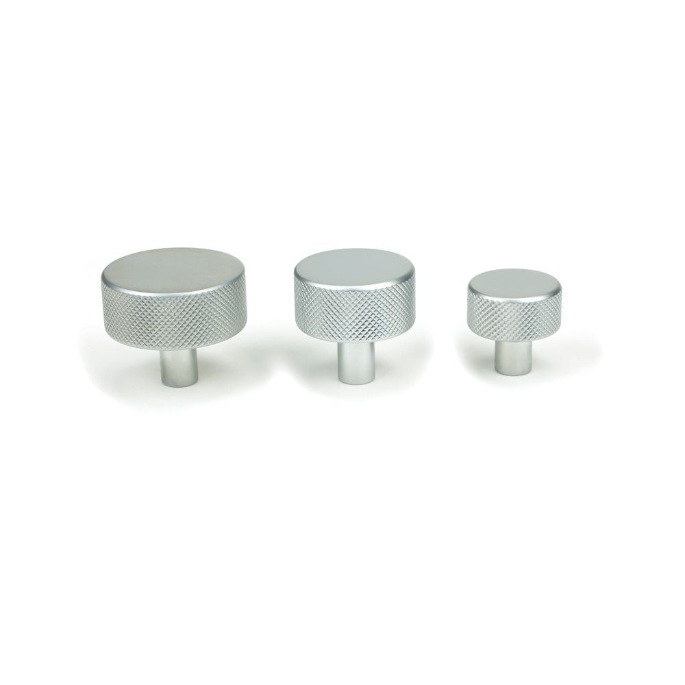 From The Anvil - Satin Chrome Brompton Cabinet Knob - 25mm (No rose) | Sku. 46880 | Trade Door Handles.
