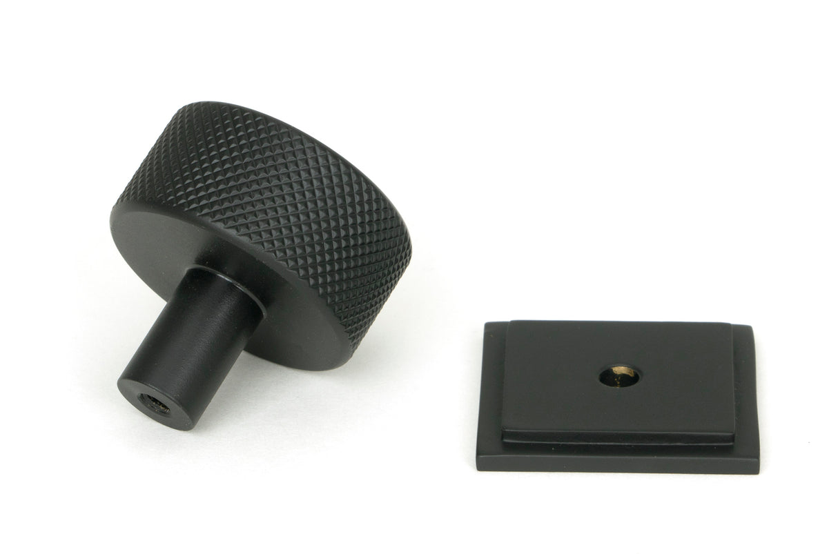From The Anvil - Matt Black Brompton Cabinet Knob - 32mm (Square) | Sku. 46881 | Trade Door Handles.