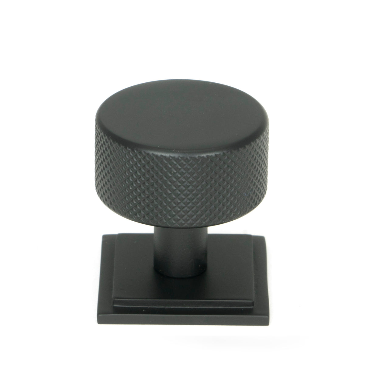 From The Anvil - Matt Black Brompton Cabinet Knob - 32mm (Square) | Sku. 46881 | Trade Door Handles.