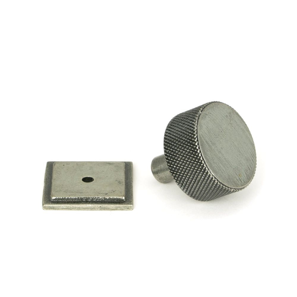 From The Anvil - Pewter Brompton Cabinet Knob - 32mm (Square) | Sku. 46885 | Trade Door Handles.