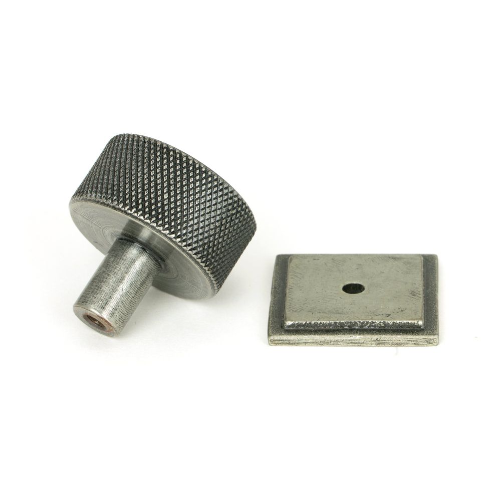 From The Anvil - Pewter Brompton Cabinet Knob - 32mm (Square) | Sku. 46885 | Trade Door Handles.