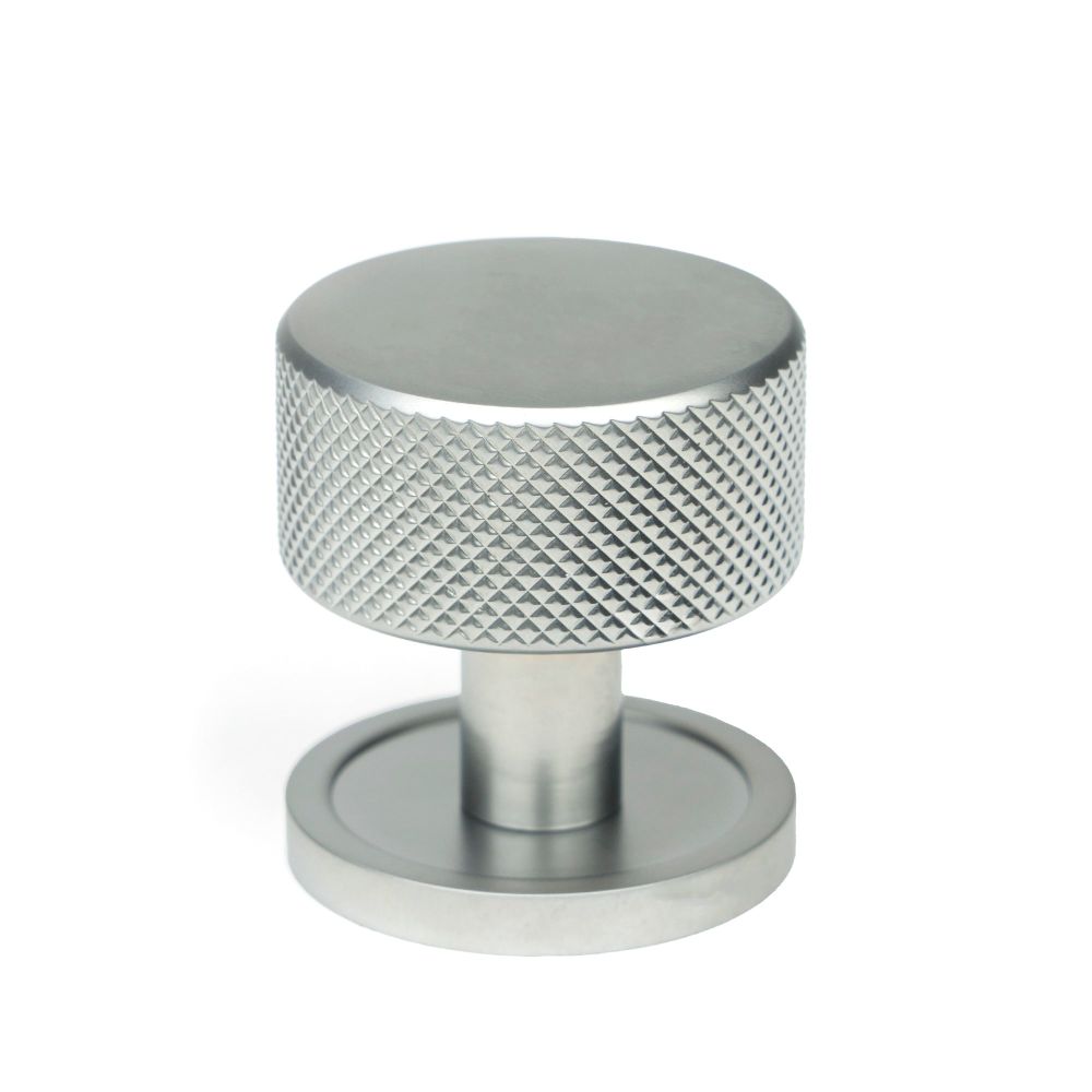 From The Anvil - Satin Chrome Brompton Cabinet Knob - 32mm (Plain) | Sku. 46888 | Trade Door Handles.